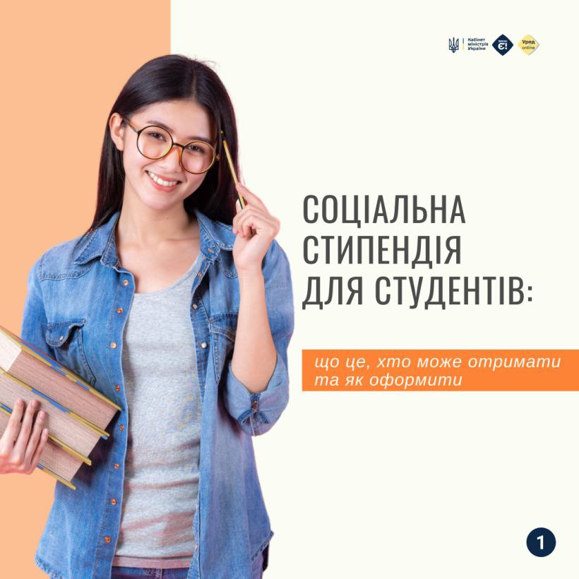 Изображение Як оформити соціальну стипендію для студентів: інфографіка